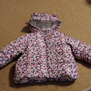 Carter's 18 Month Puffer Floral Hooded Jacket with Ears